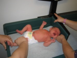 Ruby measured 19 inches long, so the 18 inch measurement at birth was a little bit short.