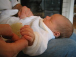 Teeny tiny fingers.