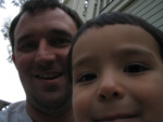 Jake and Uncle Chad taking pictures of themselves.